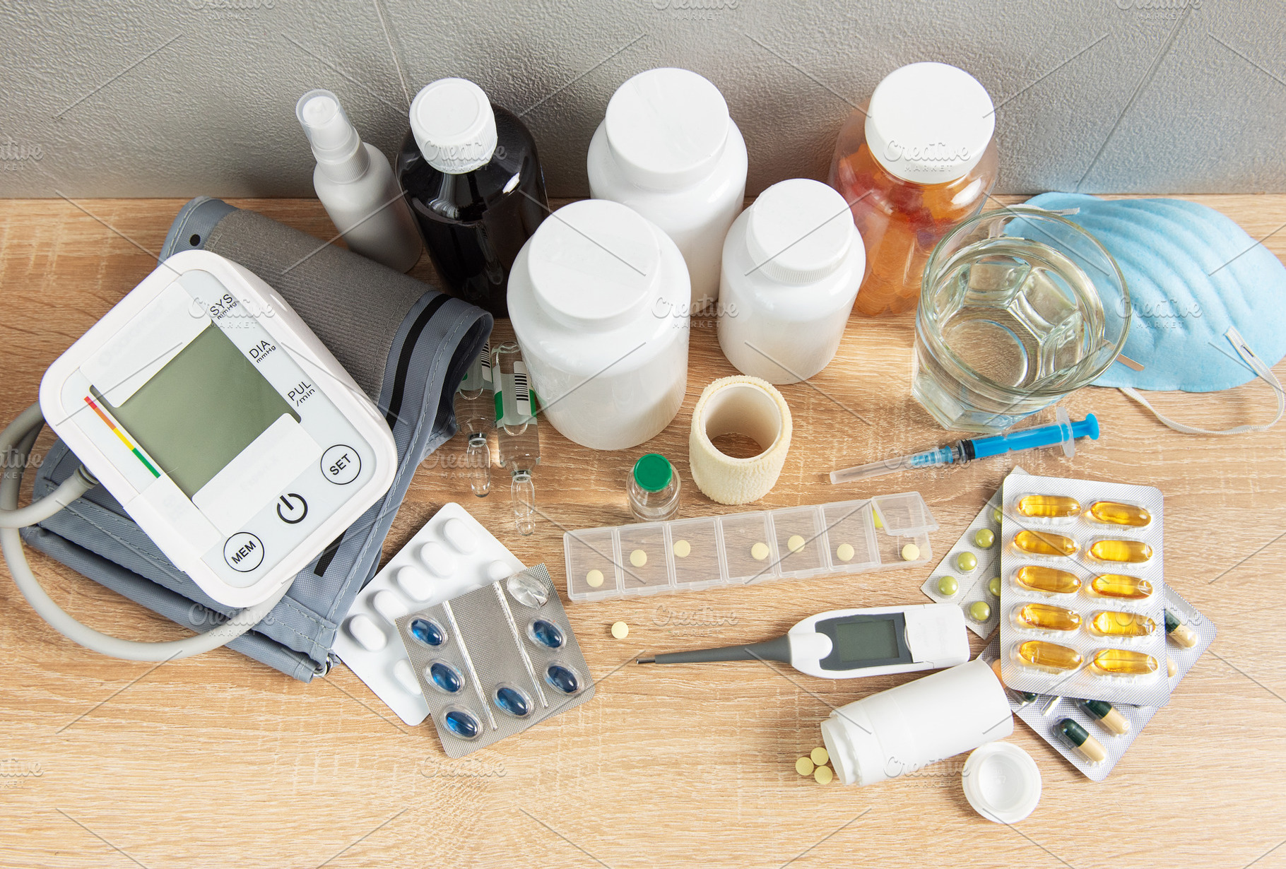 Medicine and medical supplies for healthcare and treatment, a Health & Medical Photo by Olena Rudo