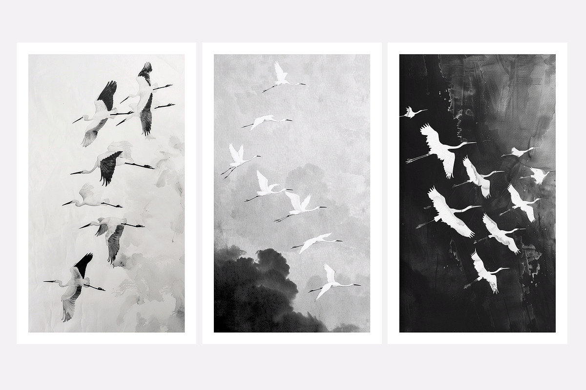 Gret Collection · Egrets in Flight, an Animal Illustration by milatovar (Photo 5 of 17)