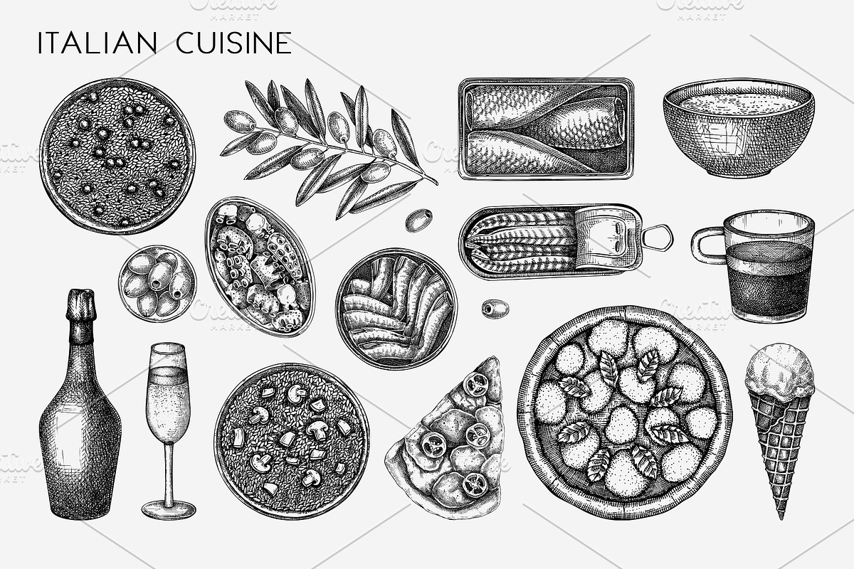 European Food & Drinks Illustrations, a Food Illustration by Yevheniia (Photo 4 of 8)