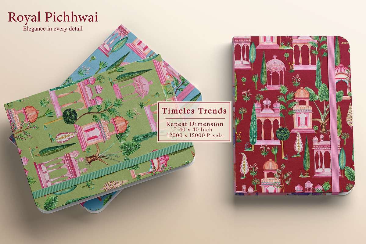 Royal Pichhwai Prints & Patterns, a Pattern Graphic by GND ART STUDIO (Photo 3 of 8)