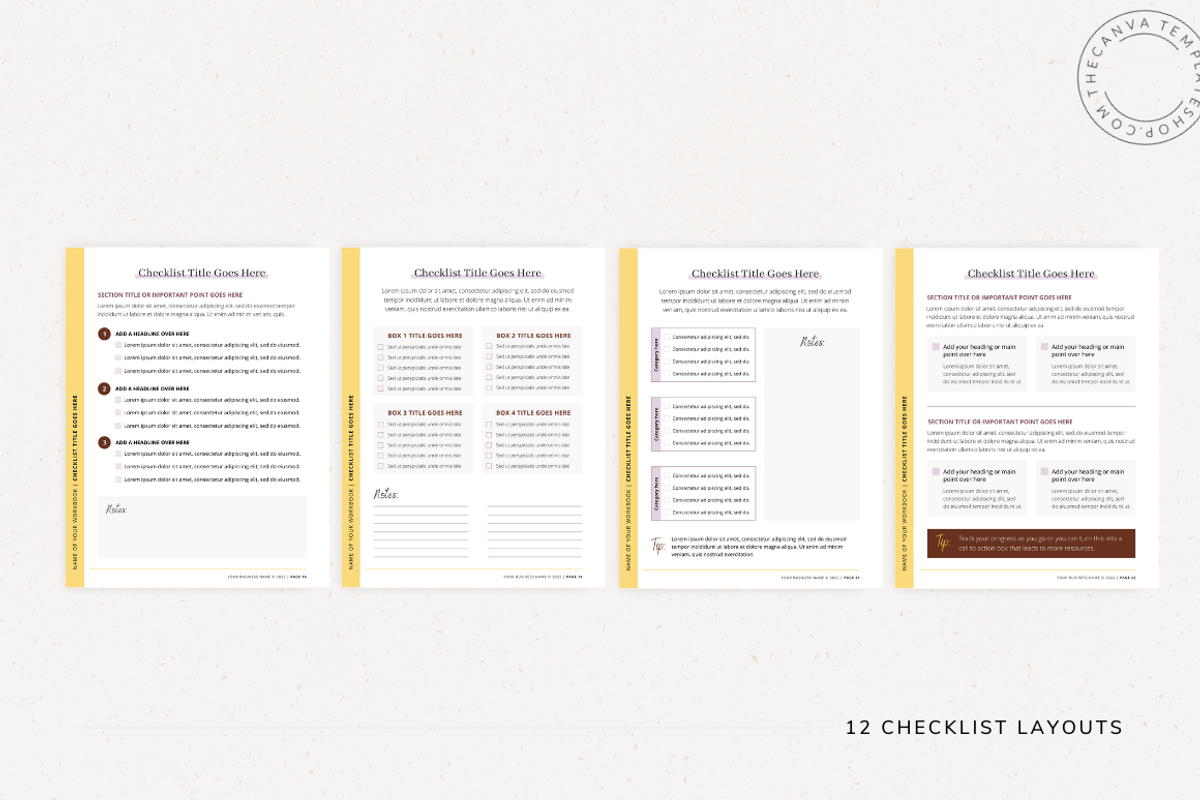 Melanie Workbook + Checklists Canva, a Magazine Template by The Canva Template Shop (Photo 4 of 5)