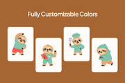 65 Sloth Character Illustrations, an Animal Illustration by Creative Stall (Thumbnail 6 of 10)