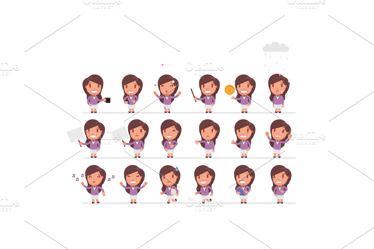 Character poses set 7, a Finance Illustration by Beatriz Gascón (Photo 2 of 3)