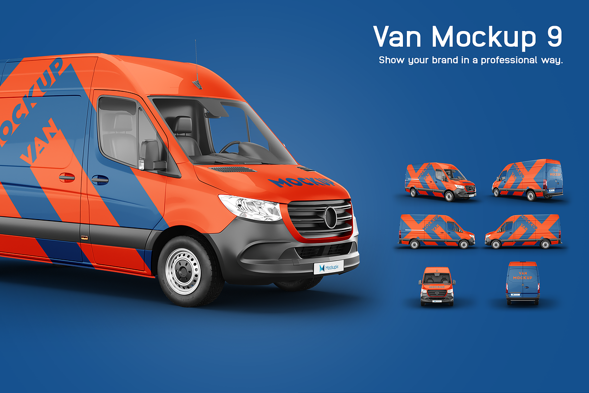 Van Mockup 9, an Advertising Mockup by Mockupix (Photo 1 of 9)