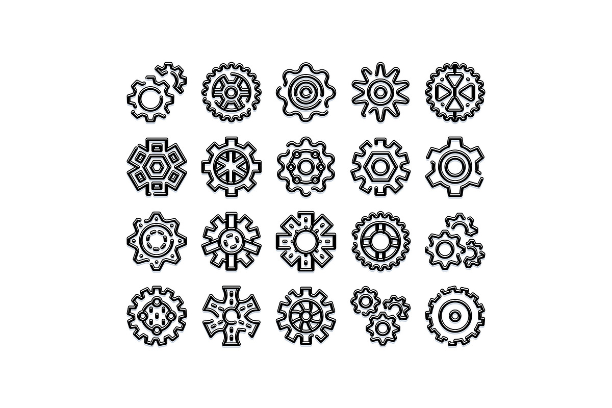 Gears collection illustrating, an Object Graphic by pikepicture (Photo 1 of 3)
