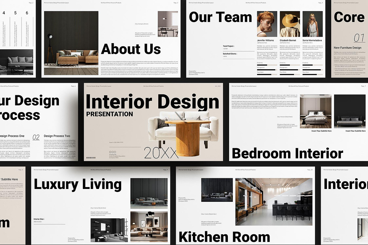 Interior Design Presentation Layout, a Presentation Template by E-Type (Photo 1 of 4)