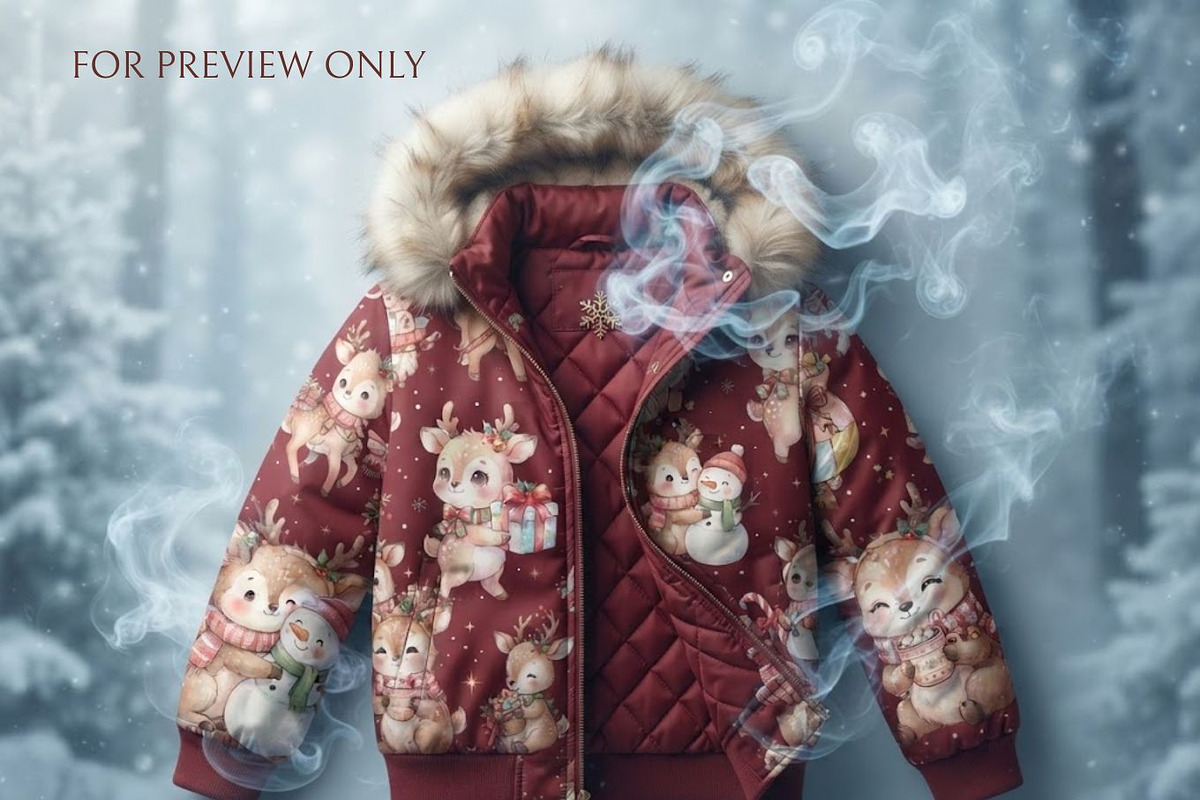 Cute Deer Christmas PNG Bundle, a Decorative Illustration by Arslan (Photo 4 of 8)