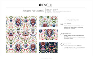 Amasra, Indian Damask Print Patterns