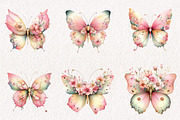 Spring Butterfly Sublimation Clipart, an Illustration by CreationArt (Thumbnail 3 of 7)