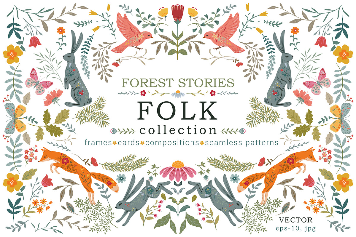 Forest Stories. Folk Collection, an Object Graphic by Molly art (Photo 1 of 17)