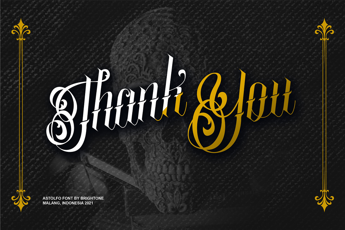 Astolfo -  Tattoo Font, a Script Font by Brightone (Photo 9 of 9)
