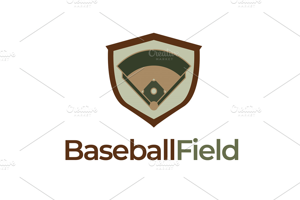 Clean baseball field logo design, a Sport Illustration by LogosDen