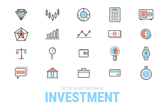 (Sale) Investment Icon Set.