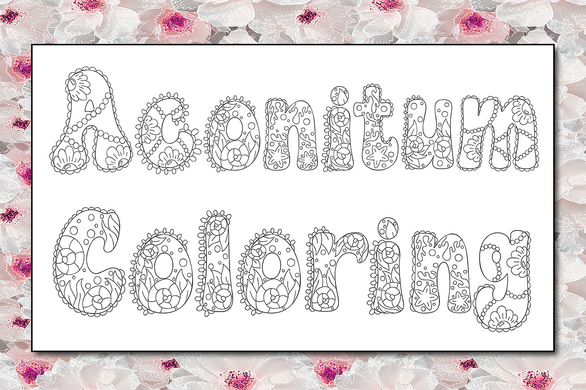 AconitumColoring font, a Symbol Font by danbamstore (Photo 1 of 5)