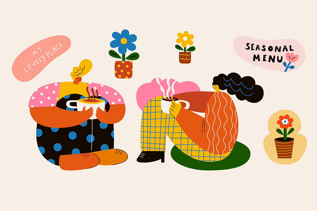 Coffee time, a Person Illustration by MoleskoStudio (Photo 6 of 15)