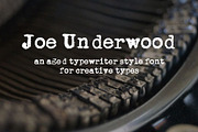 Joe Underwood Typewriter Font, a Serif Font by Fontastic Ventures (Thumbnail 1 of 5)