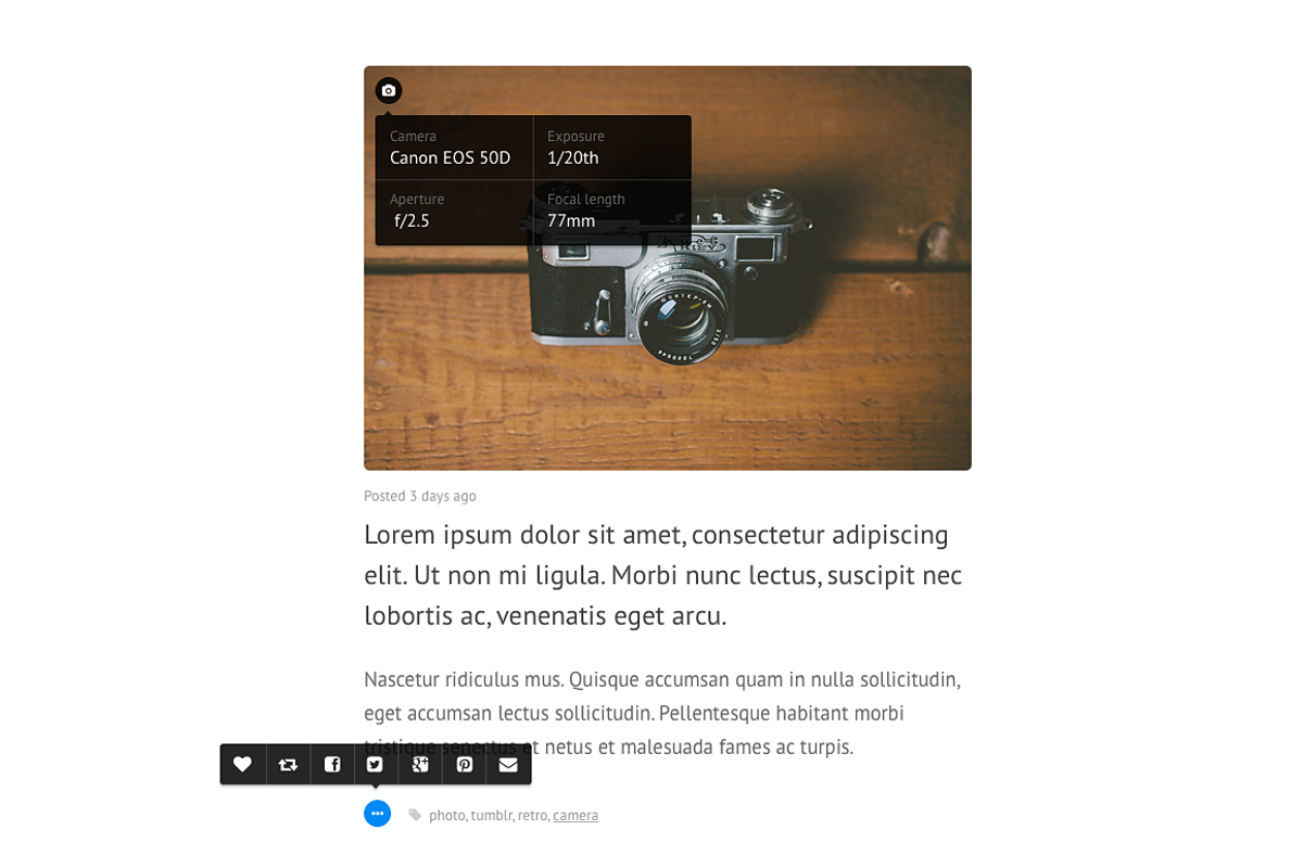 Base tumblr theme, a Websites & App Template by Pixel Revel (Photo 2 of 4)