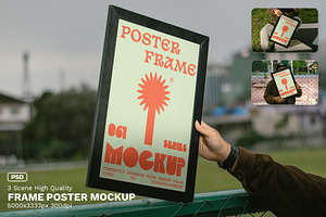 Frame Poster Mockup - VOL 1, a Mockup by Simetrica Labs