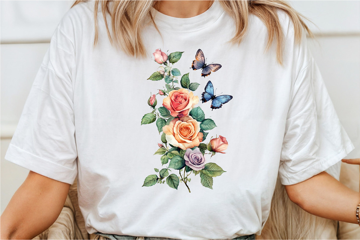 Floral Butterfly Border Clipart, an Illustration by Rose Art (Photo 6 of 8)