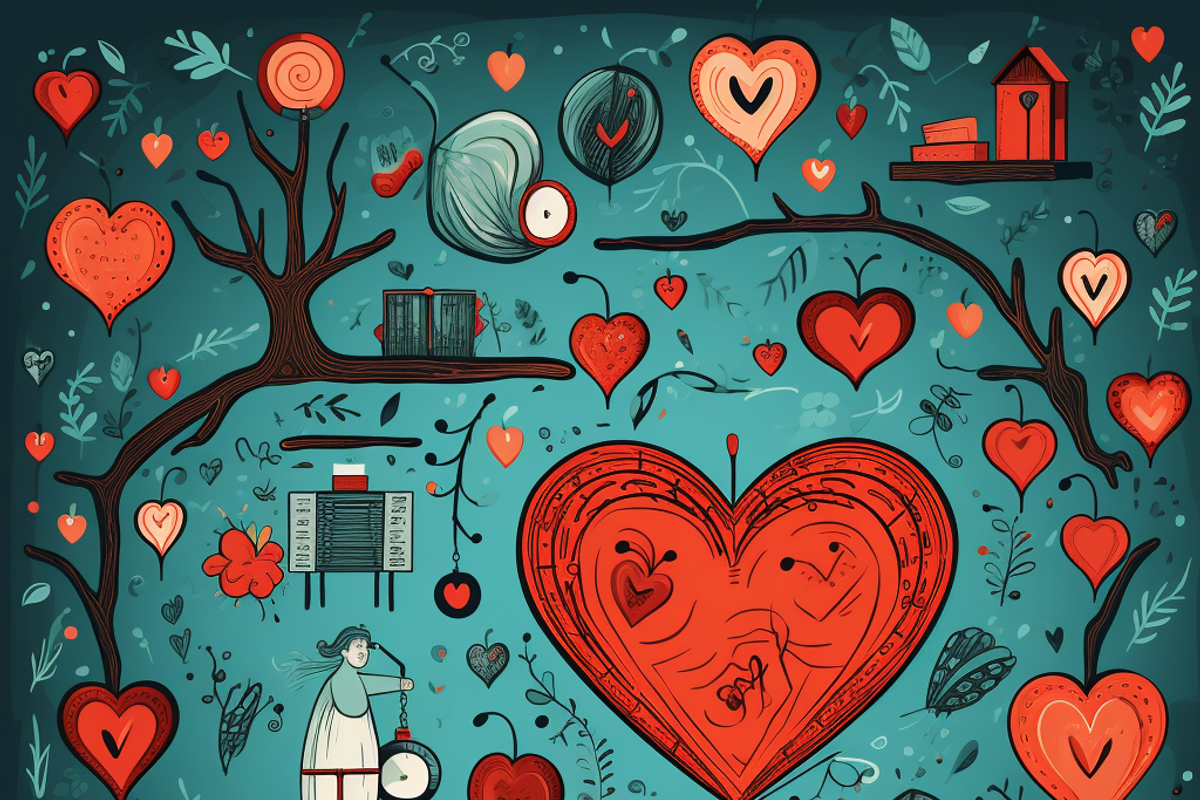 Vintage Love Pattern, a Background Graphic by Printable Treasure (Photo 3 of 4)
