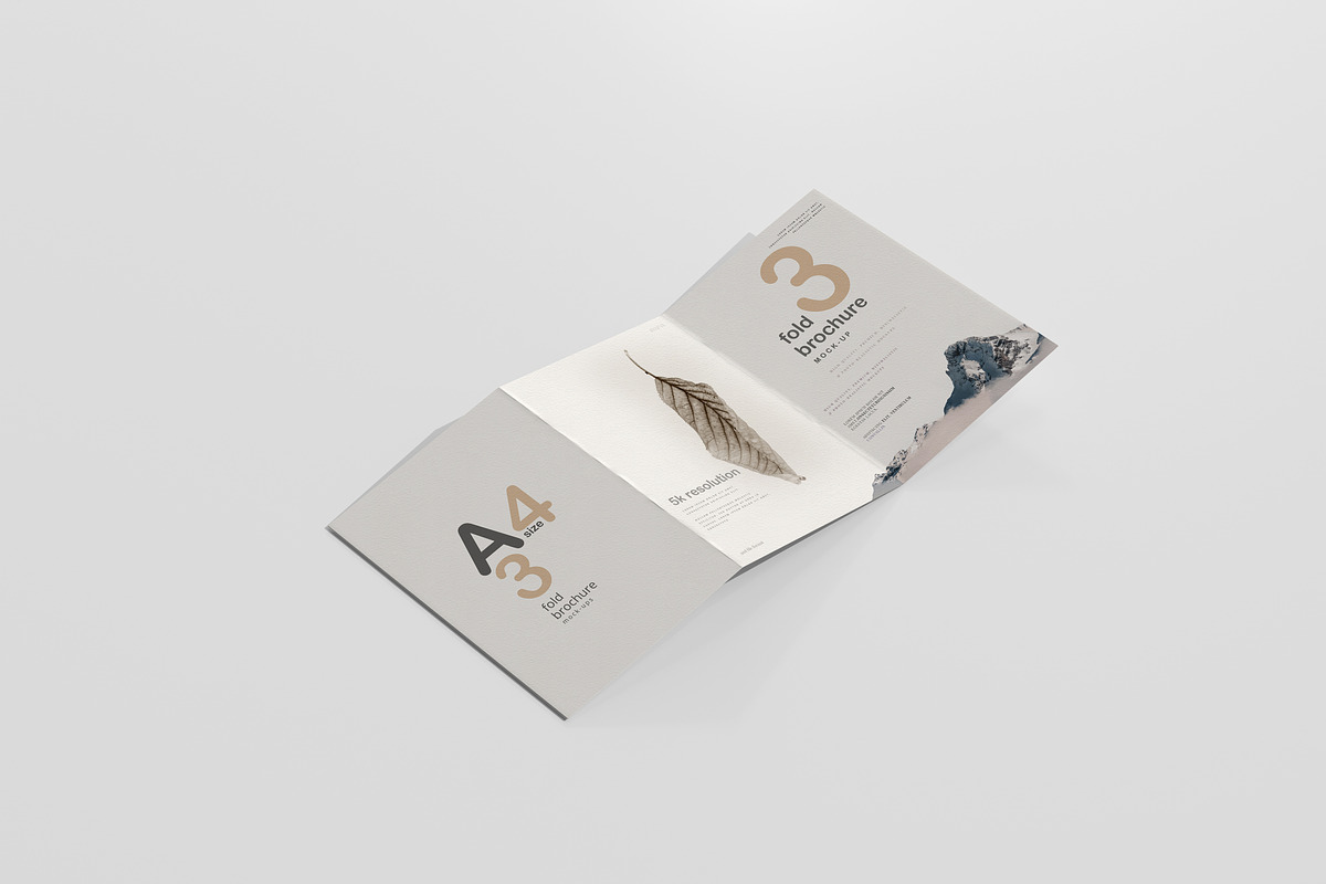 A4 Size Tri-Fold Brochure Mockup, a Print Template by pmvch (Photo 12 of 20)