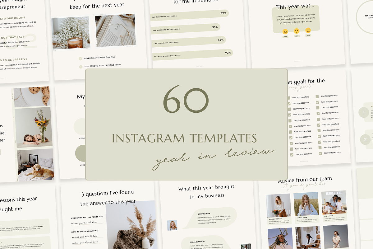 Year In Review Instagram Templates, a Social Media Template by Ralony (Photo 1 of 11)