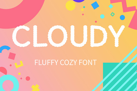 CLOUDY display font