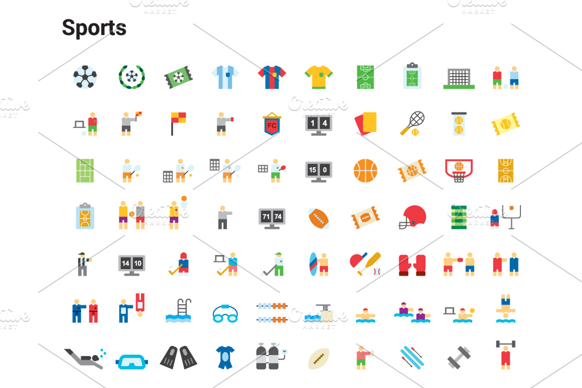 +1000 COLORED FLAT ICONS, an Icon by beguima (Photo 4 of 14)