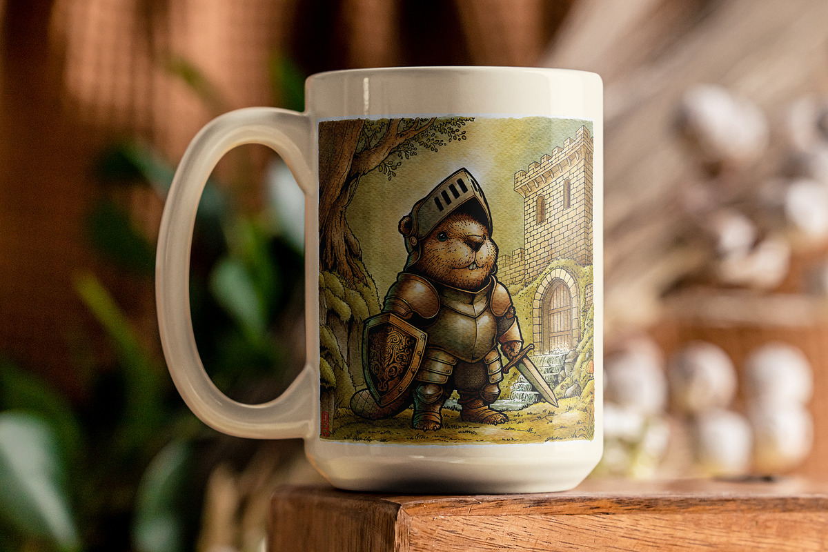 Watercolor Fantasy Creature, Beaver, an Animal Illustration by NStudio (Photo 4 of 8)