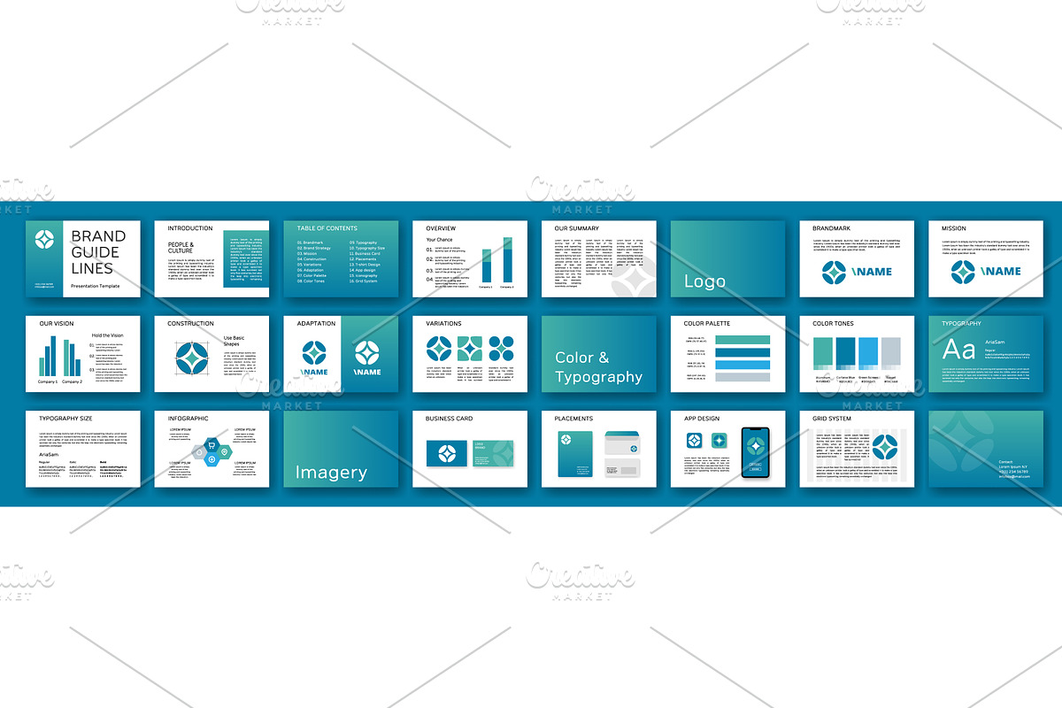 Corporate brand manual. Identity, a Finance Illustration by GraphiShop