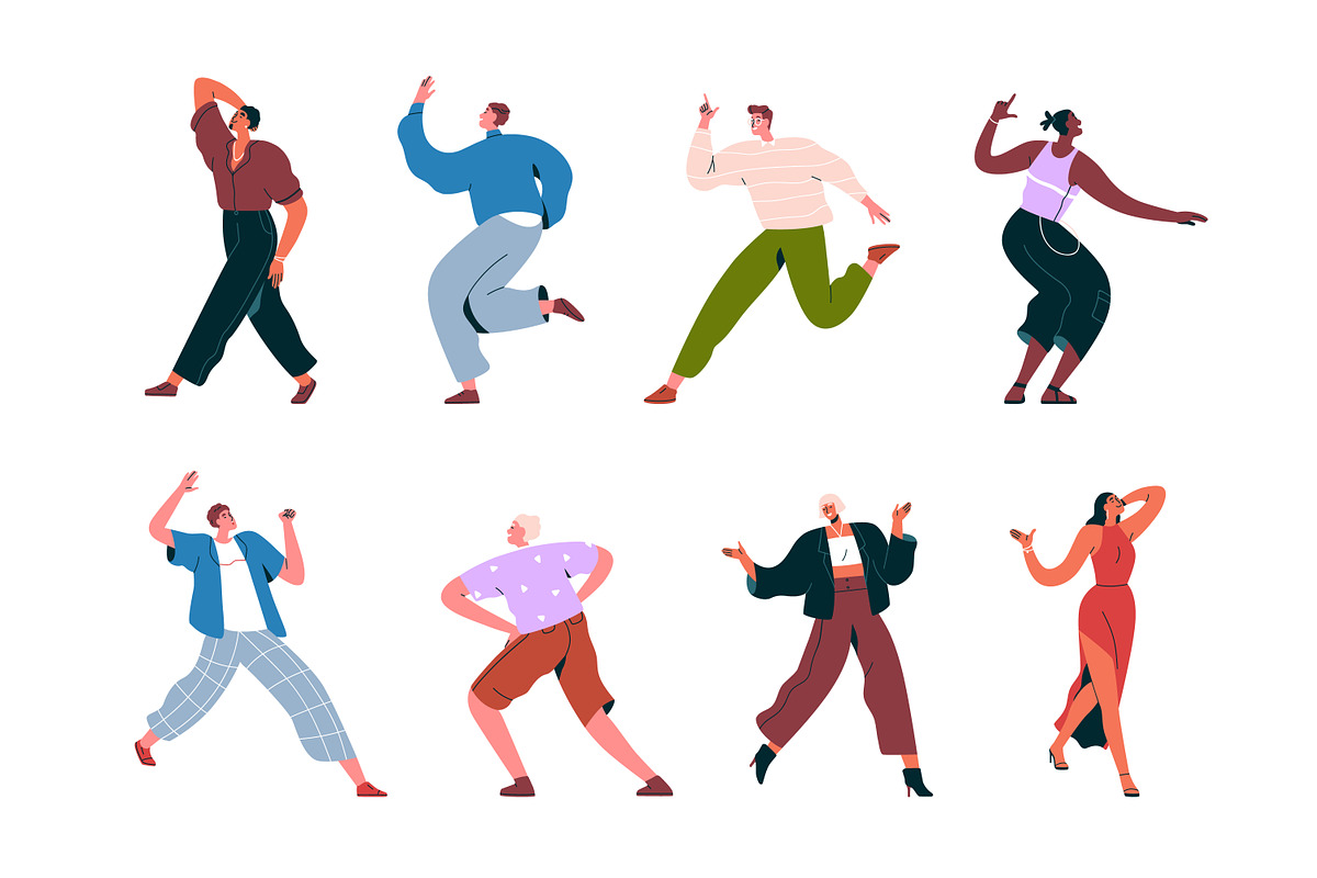 Happy people dancing at party set, a Person Illustration by Good Studio (Photo 4 of 5)