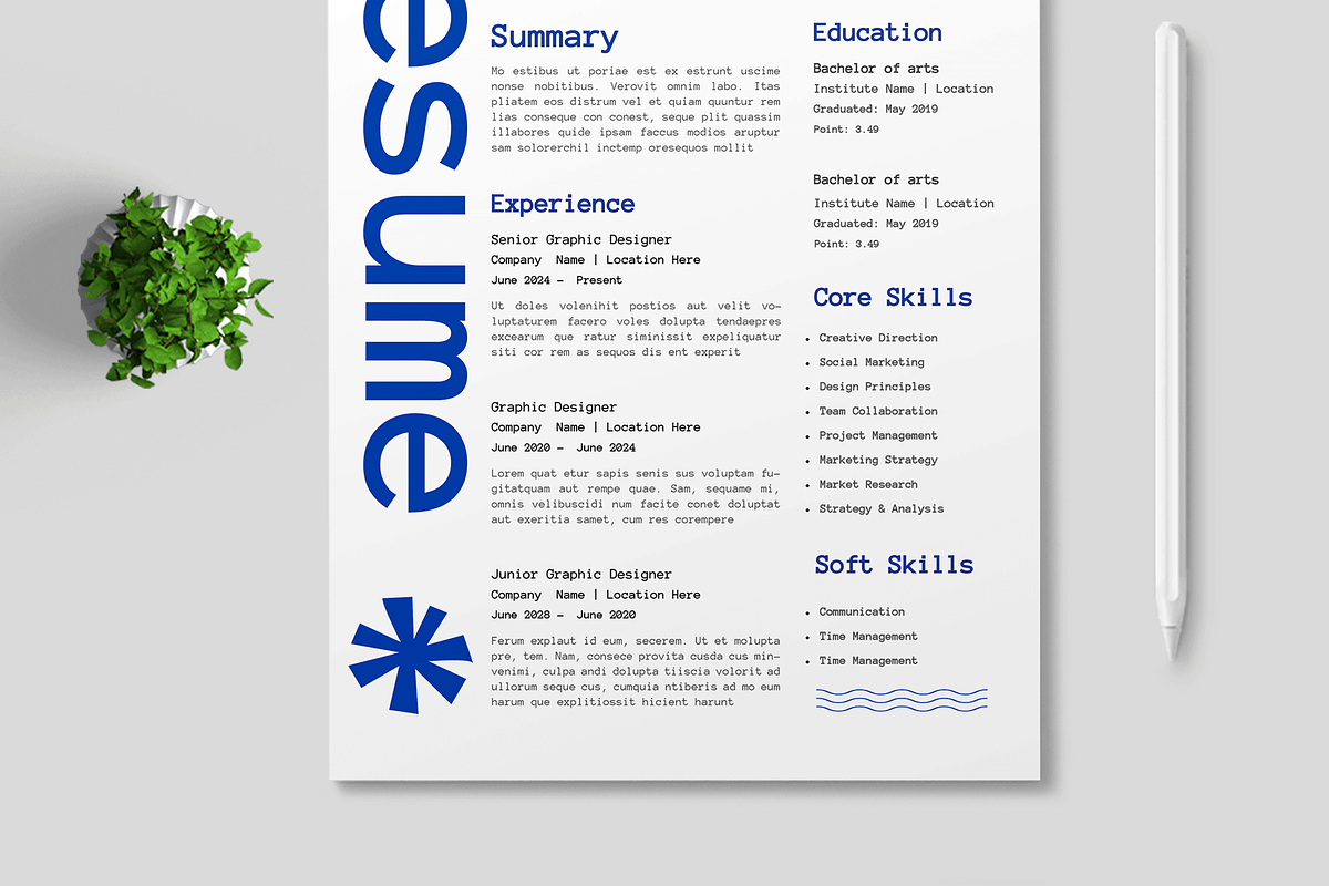 Resume Designer for Marketing, a Resume Template by MightyDesign (Photo 3 of 6)