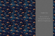 Fox Seamless Pattern Navy Ditsy, a Pattern Graphic by Tatra Cottage Designs (Thumbnail 3 of 3)