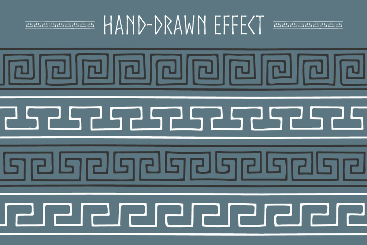 Editable greek meander brushes, a Brush Add-On by ekmelica (Photo 4 of 6)