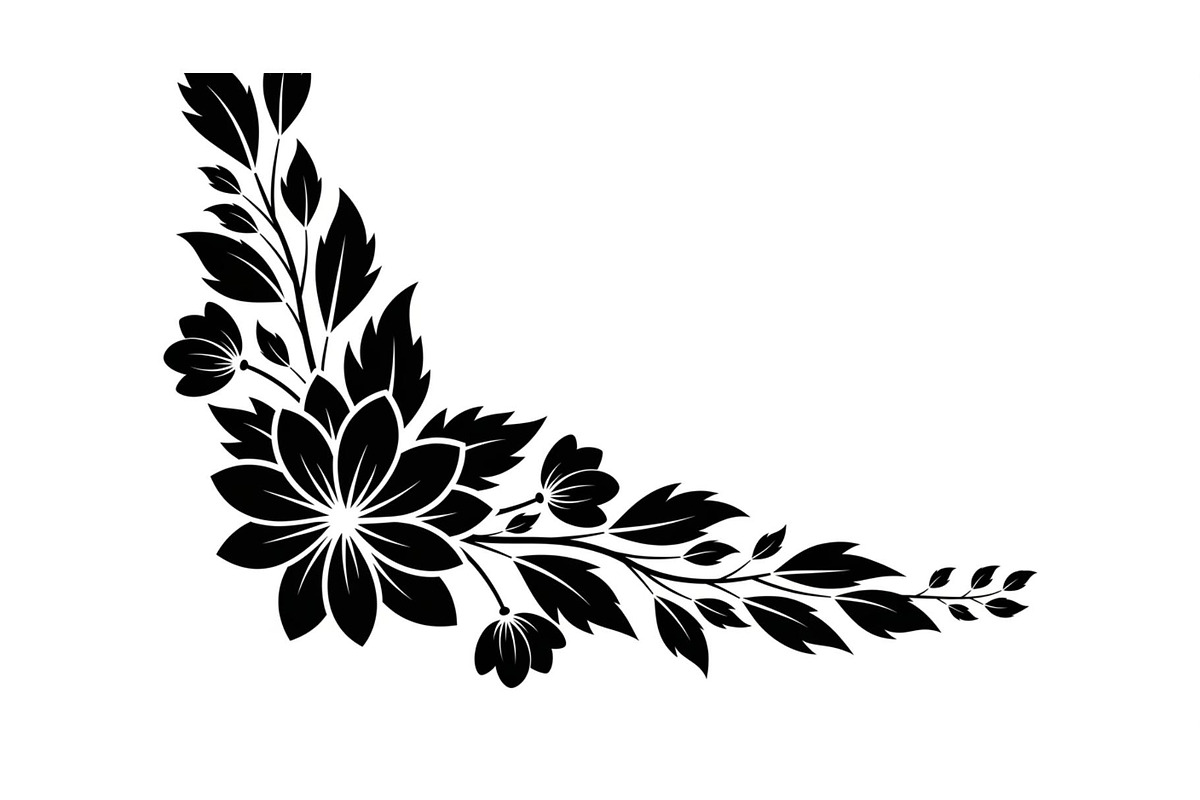 Floral Corner Ornament Clipart Bundl, an Illustration by Creativeshirt (Photo 13 of 48)
