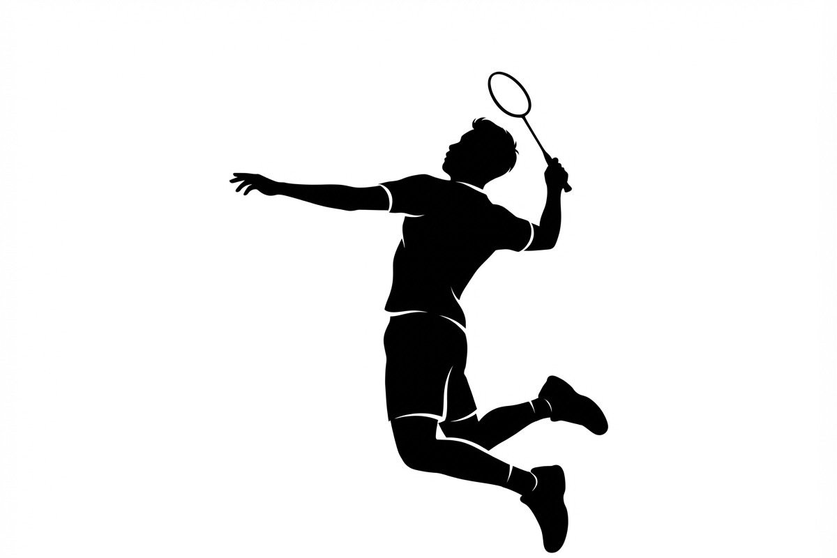 60 Badminton Player Smash Silhouette, a Person Illustration by Amazin_art (Photo 34 of 42)