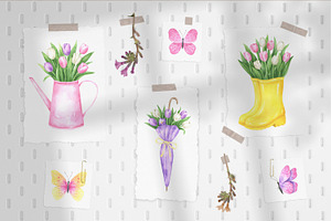 Hello Spring Watercolor Collection