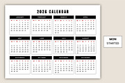 2026 Yearly landscape Calendar Canva, a Stationery Template by Mustafiz (Thumbnail 4 of 4)
