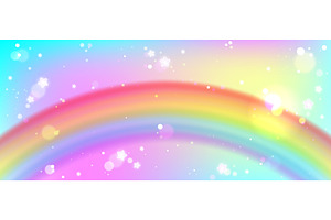 Magical unicorn rainbow with rain, an Illustration by art PVP - market
