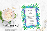 Watercolour Leaves Wedding Invite, an Invitation Template by Brush&Paper (Thumbnail 1 of 3)