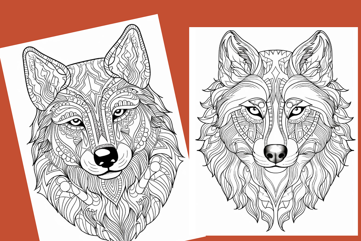 DOG MANDALA COLORING BOOK FOR ADULTS, an Animal Illustration by Sourcedigi (Photo 2 of 3)
