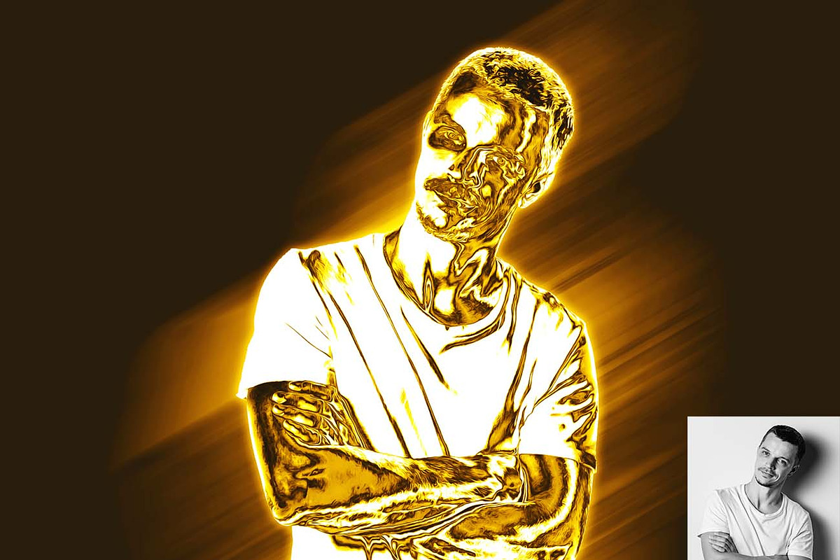 Chrome Metal Effect fx Photoshop Act, an Action Add-On by Studio Retouch (Photo 6 of 17)