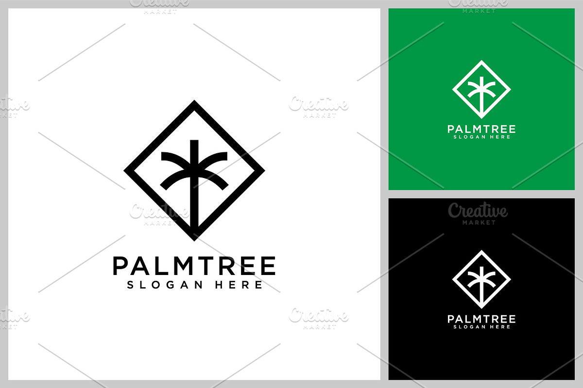 palm tree silhouette vector design, a Branding & Logo Template by quadrazo