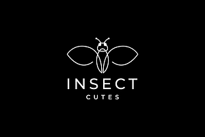 Insect Butterfly Line Logo