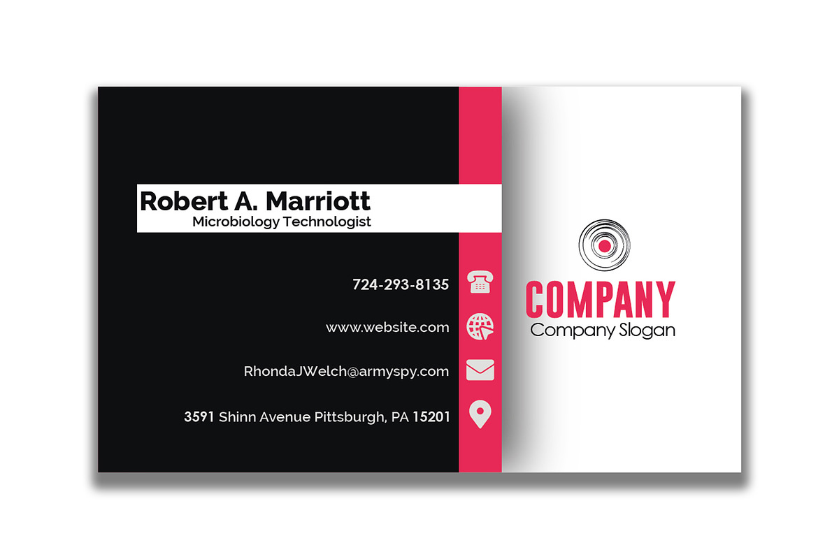 Company Business Card & Letterhead, a Business Card Template by designerzDukan (Photo 2 of 3)