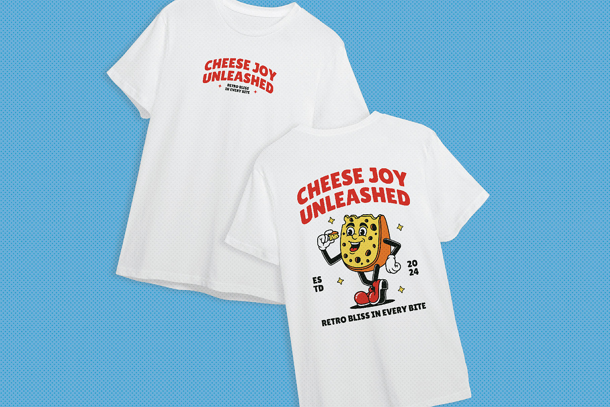 Retro Cheese Mascot Illustration, a Food Illustration by Decoconio Design (Photo 3 of 3)