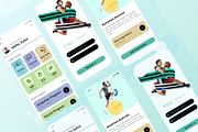 Fitness App, an UI Kit Template by Sujun Baidyaa (Thumbnail 2 of 2)