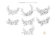 WILDFLOWER LINE-ART WREATHS, an Object Illustration by Kate Art (Thumbnail 2 of 13)