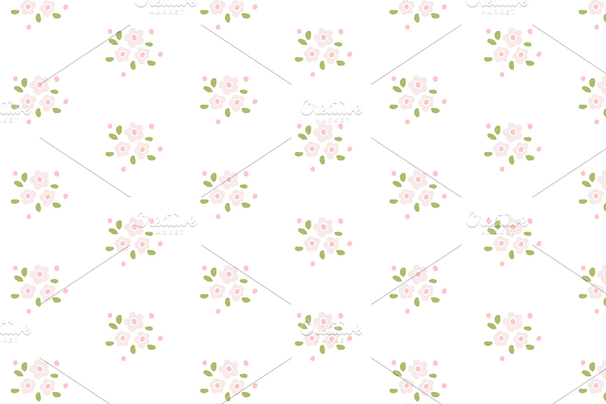 Soft Brush Floral Patterns Set, a Pattern Graphic by Lyolya Profitrolya (Photo 7 of 11)