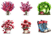 Watercolor Spring Clipart, an Illustration by CreationArt (Thumbnail 2 of 7)